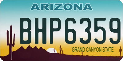 AZ license plate BHP6359