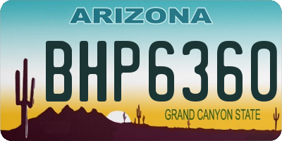 AZ license plate BHP6360
