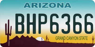 AZ license plate BHP6366