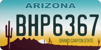 AZ license plate BHP6367