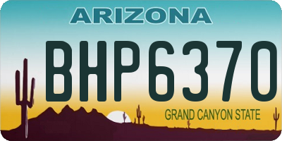 AZ license plate BHP6370