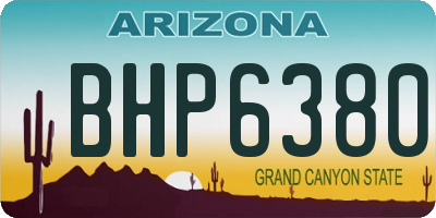 AZ license plate BHP6380