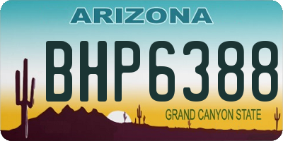 AZ license plate BHP6388