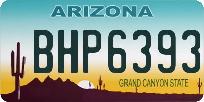 AZ license plate BHP6393