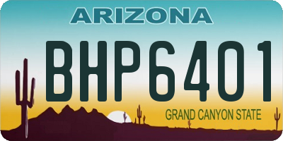 AZ license plate BHP6401