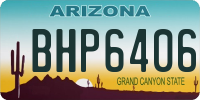 AZ license plate BHP6406