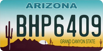 AZ license plate BHP6409