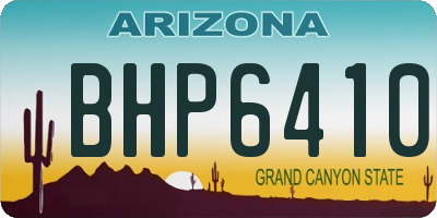 AZ license plate BHP6410