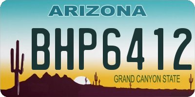 AZ license plate BHP6412