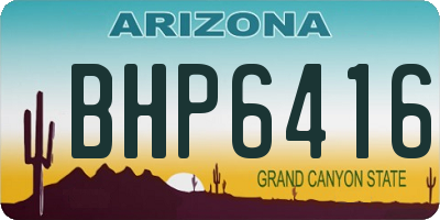 AZ license plate BHP6416