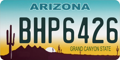 AZ license plate BHP6426