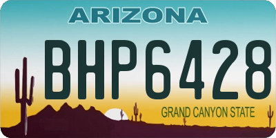 AZ license plate BHP6428
