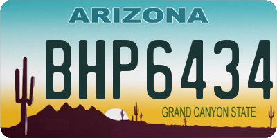 AZ license plate BHP6434