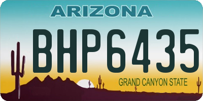 AZ license plate BHP6435