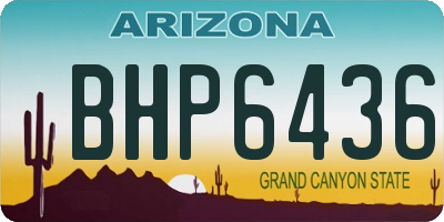 AZ license plate BHP6436