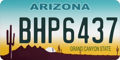 AZ license plate BHP6437