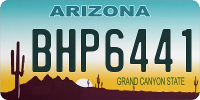 AZ license plate BHP6441