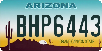 AZ license plate BHP6443