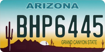 AZ license plate BHP6445