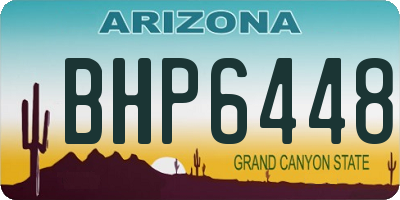 AZ license plate BHP6448