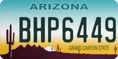 AZ license plate BHP6449