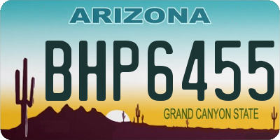 AZ license plate BHP6455