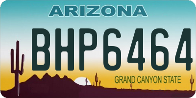 AZ license plate BHP6464