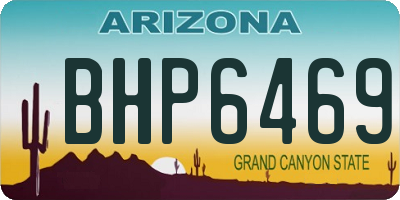 AZ license plate BHP6469
