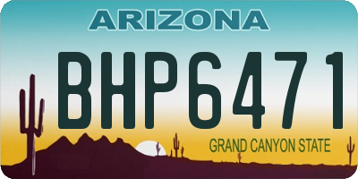 AZ license plate BHP6471
