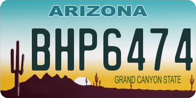 AZ license plate BHP6474