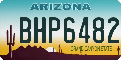 AZ license plate BHP6482