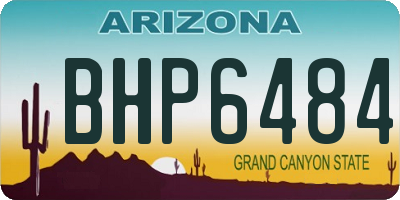 AZ license plate BHP6484