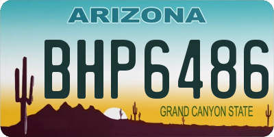 AZ license plate BHP6486
