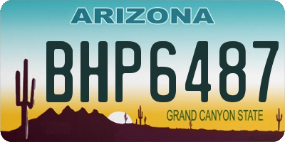 AZ license plate BHP6487