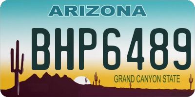 AZ license plate BHP6489