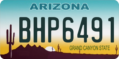 AZ license plate BHP6491