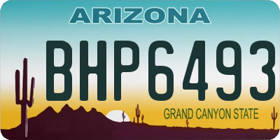 AZ license plate BHP6493
