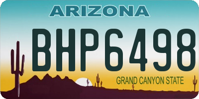 AZ license plate BHP6498