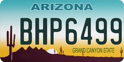 AZ license plate BHP6499