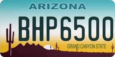 AZ license plate BHP6500