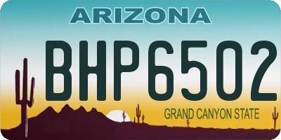 AZ license plate BHP6502