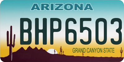 AZ license plate BHP6503