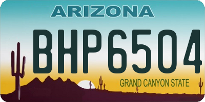 AZ license plate BHP6504