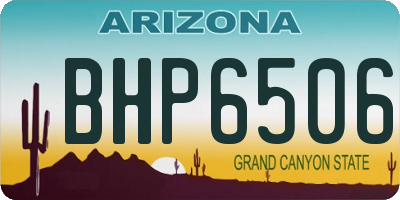 AZ license plate BHP6506