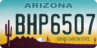 AZ license plate BHP6507