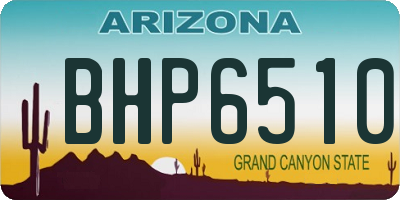 AZ license plate BHP6510