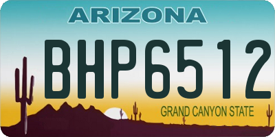 AZ license plate BHP6512