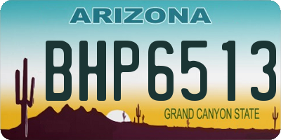 AZ license plate BHP6513