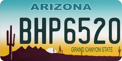 AZ license plate BHP6520