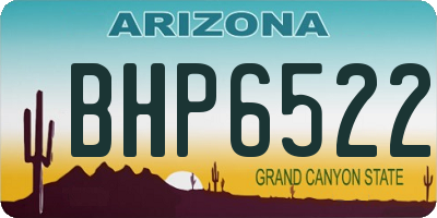 AZ license plate BHP6522
